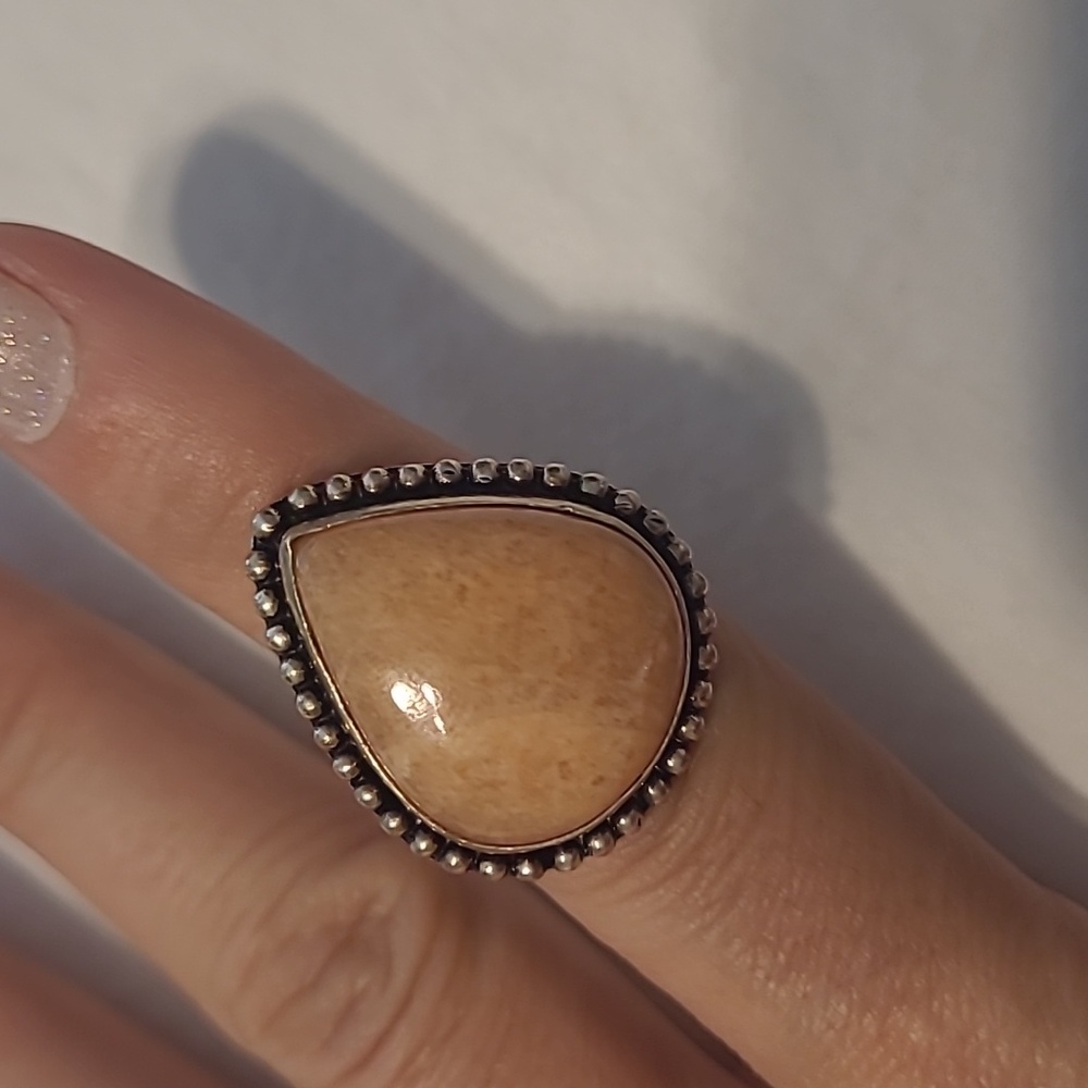 Pink thulite ring - Picture 3 of 5
